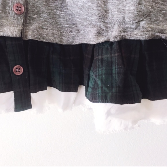 Clu Clu Too || Plaid Ruffle Cardigan - Picture 5 of 7